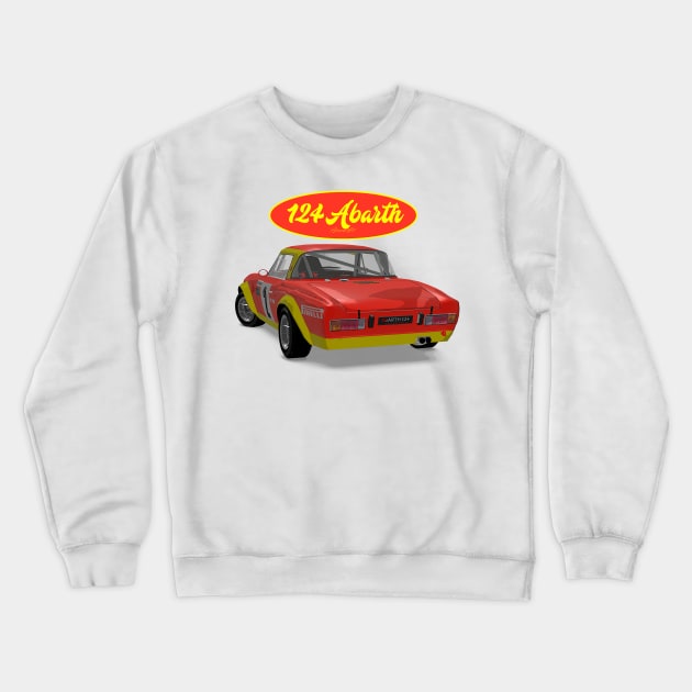 abarth 124 2 Back Crewneck Sweatshirt by PjesusArt